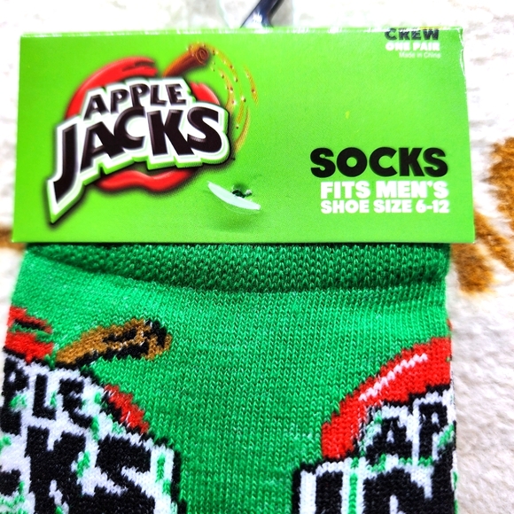 Apple Jacks Crew Socks. NWT. - Picture 2 of 7